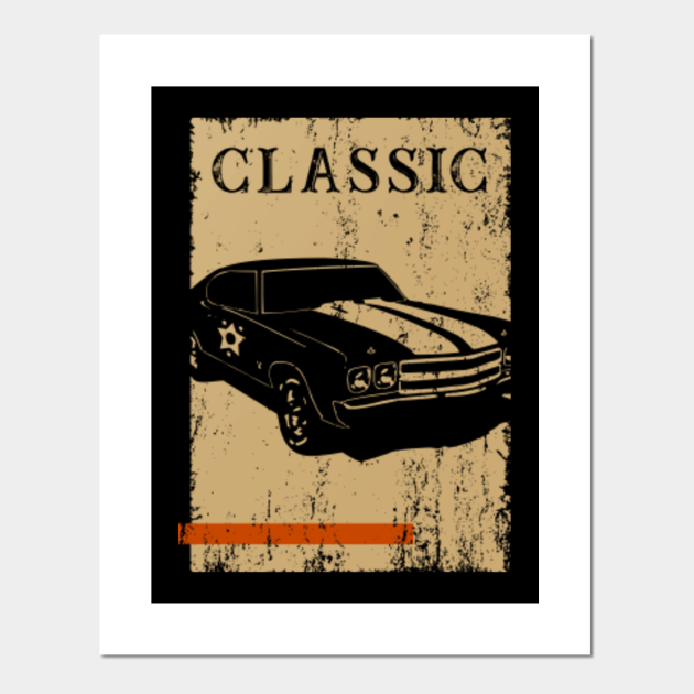 Vintage Classic Muscle Car Vintage Cars Posters and Art Prints